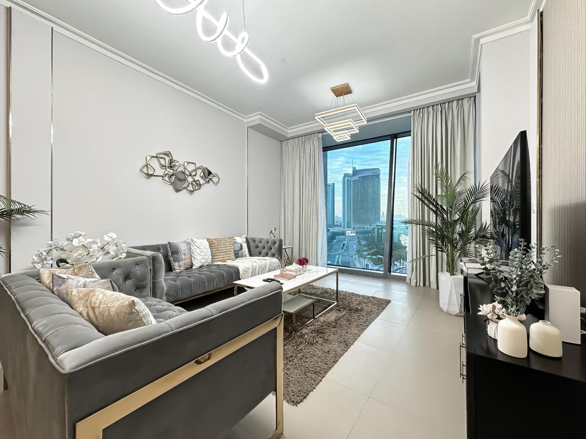 Apartament Urban Luxury 2Br With Spectacular Burj Khalifa View Dubaj Zewnętrze zdjęcie